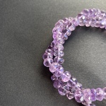 【6粒】ラベンダーアメジスト　ボタンカット約7×3〜5mm 穴あり