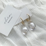 pearl drop hoop