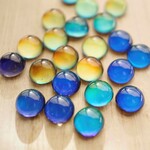 10ｍｍ 12個 温度で色が変わるカボション ガラス サーモカボション