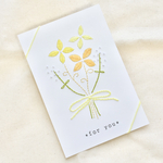 花刺繍(黄色) for you カード ❁ ポストカード