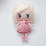 イーマリー＊レース糸のワンピースとブーツ　ピンク
