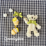 ミニテディとレモンケーキ【ピアス/イヤリング】