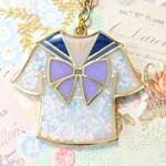 バッグチャーム、セーラー 夏服(白)、キーホルダー、送料無料♪