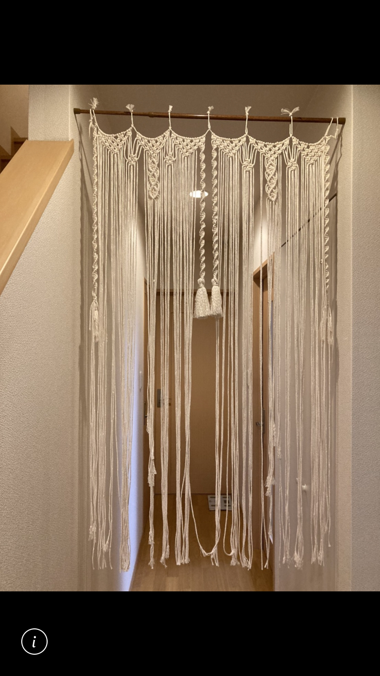 マクラメ ガーランド のれん タッセル マクラメ編み ガーランド のれん