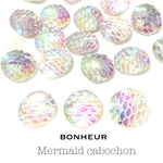 【送料無料】人魚のウロコ  カボション  オーロラ  マーメイド  4pcs