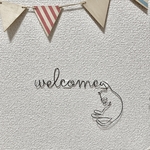 welcomeねこ　ワイヤークラフト　インテリア