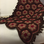 【送料無料】American flower motif blanket