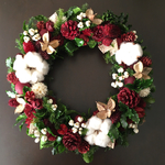 クリスマスリース red+white