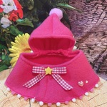 うさぎ♡森の妖精さんポンチョ♡ホットピンク♡