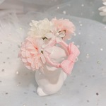 うさぎ♡花冠☆ベルエマム・ベビーピンク☆