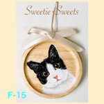 【送料無料】F-15🐾通年使える猫ちゃんオーナメント/白黒猫/ハチワレ