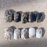 ネイルチップ　ヴィンテージ　ミラーネイル　ニュアンス