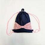 リボンとデニムの体操服入れ(ピンク)❁入園入学準備