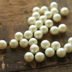 8mm（穴無し）フェイクのコットンパール【40個】10個×4袋