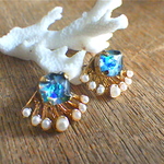 Here comes the mermaid III  2way バックキャッチ＆チタンポストピアス　