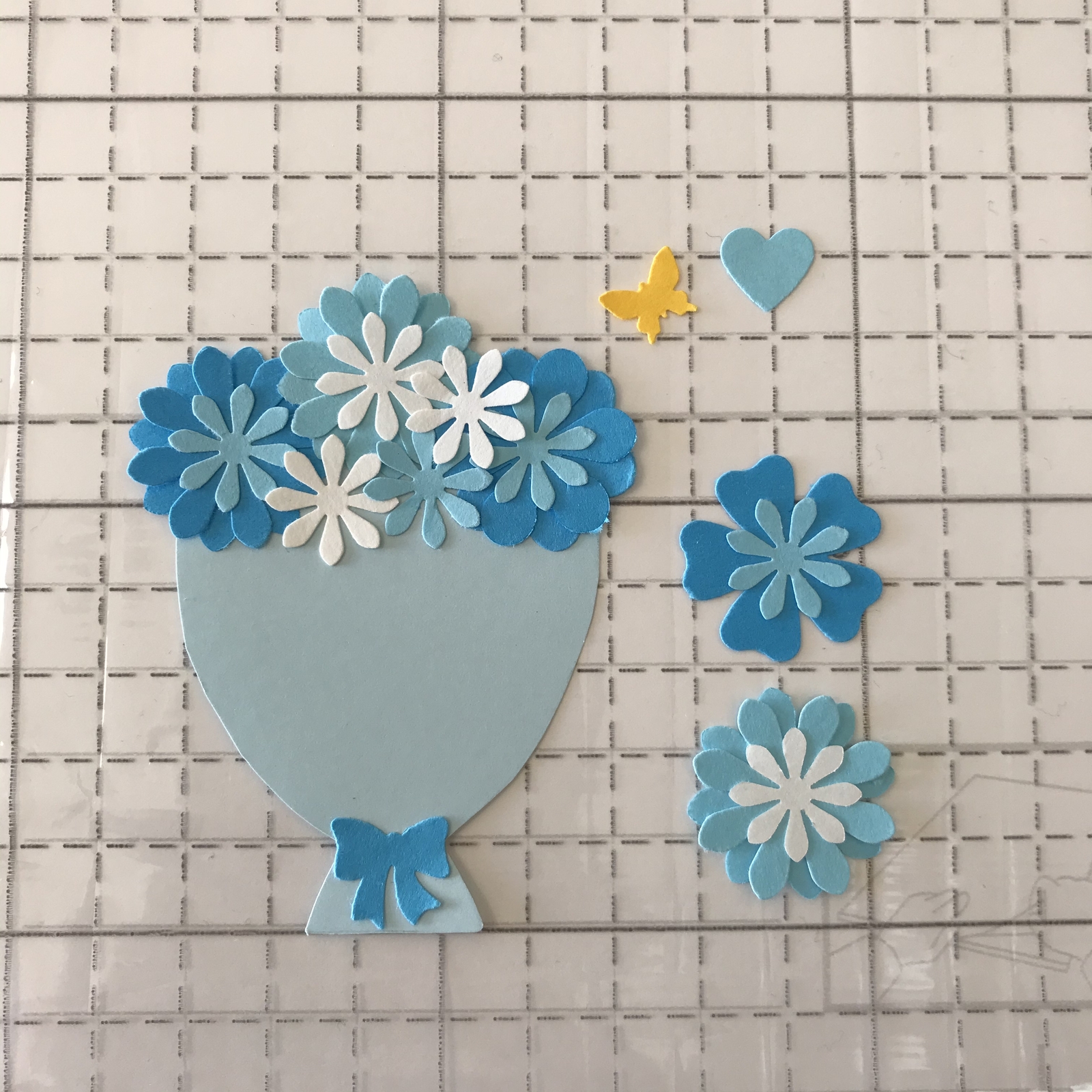 A4》 メッセージが書ける花束（ピンク）☆クラフトパンチ - BEAR