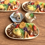 【再販】オムハヤシプレート（デザート付き🐮）