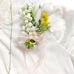 卒業＊入学＊結婚式＊幸せを呼ぶスズランと春ミモザのコサージュ