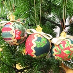 クリスマスのボールオーナメント（2個組）＜送料込み＞