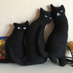 黒猫ぬいぐるみ　トリオ