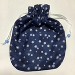 雪の結晶模様 巾着(送料無料)