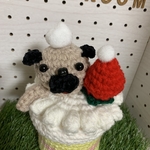 いちごになりたいパグ君♡ケーキ☆小物入れ綿棒カバー