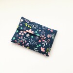 ミニ ポケットティッシュケース 裏地付き 北欧 紺 小花柄 入園入学 キッズサイズ 女の子 小さいサイズ