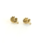 「#6182」14kメッキ フラワー 花 ピアス 金具 ✴︎ 2個セット