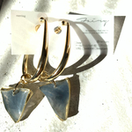 アゲートスライス　ドロップhoop 2way earring