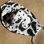 立体ガーゼマスク(大人用)・パンダ柄・白黒