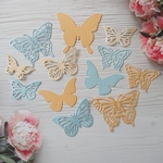 ダイカット🦋ちょうちょセット🦋イエロー&ブルー  スクラップブッキング