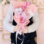 お呼ばれプレゼント　〜バレエ〜　ブーケ　チュチュ　ティアラ　音符♪ お花とバルーン