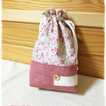 N様オーダー品：花柄のコップ袋