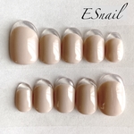 ジェルネイルチップ♡クリアフレンチネイル♡エルフェンベイン♡