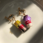 牛乳瓶　　コーヒー牛乳瓶　イヤリング
