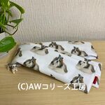 💜輸入フリースで作った動物柄の細幅マフラー