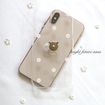 iPhone12ケースなど対応　メモリアルくま　くまバンカーリング　スマホリング付き♡