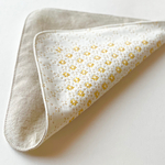 再販　春の花色の刺し子ハンカチ　裏リネン