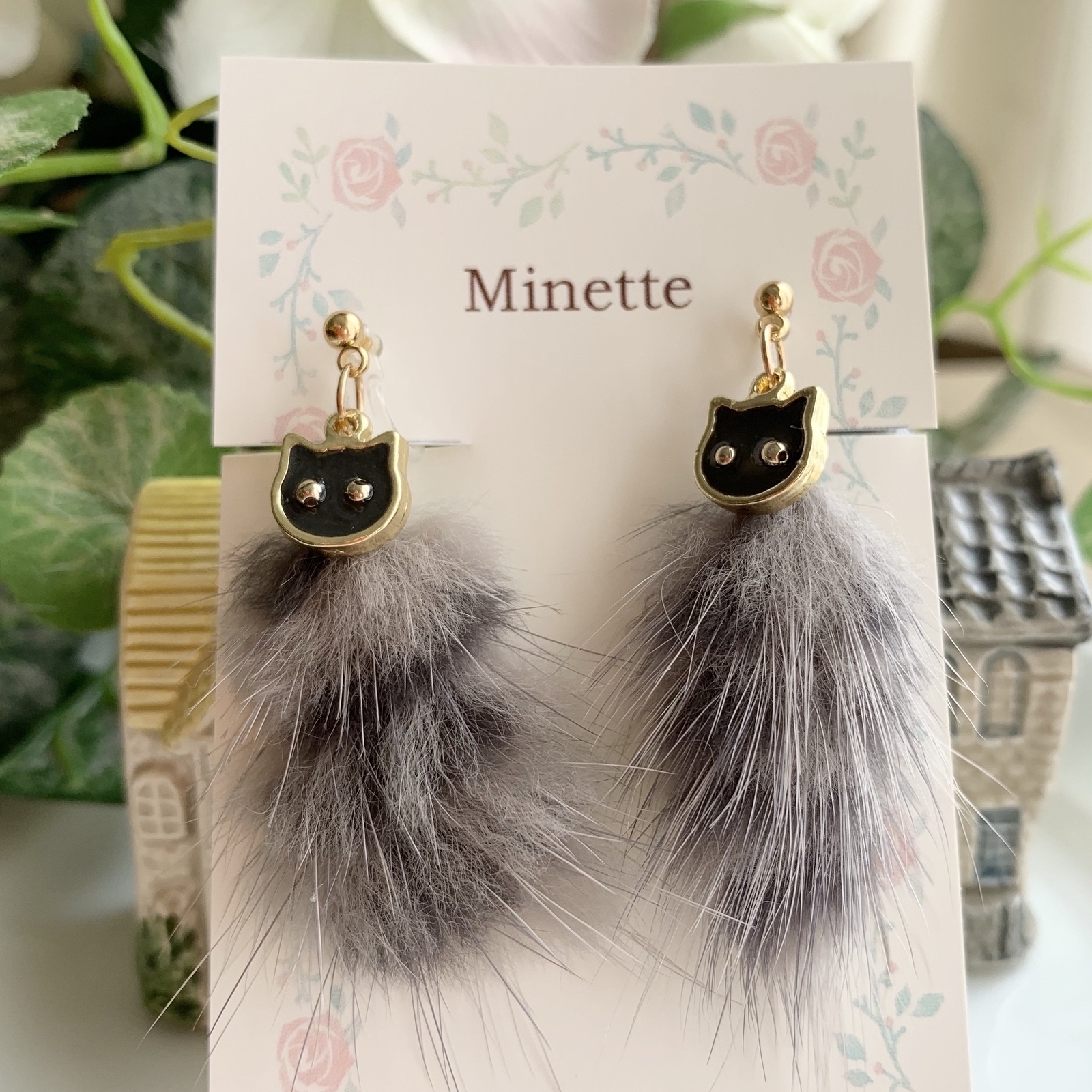Minette☆ ノンホールピアス ( イヤリング )–152 ねこ ❤︎ ピアス 