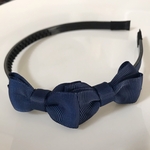 大人可愛い♡キッズ　子ども　リボンカチューシャ　ネイビー　ダブルリボン　上品　おしゃれ　可愛い　入園入学⭐︎卒園卒業　プレゼント