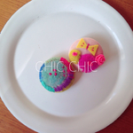 CHIC CHICチクチクブローチ おはな刺繍ちょうちょ羊毛フェルトくるみボタン