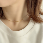 petal chain necklace /gold 