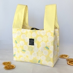 送料無料　たんぽぽが咲くエコバッグ＊きいろ＊コンビニサイズ