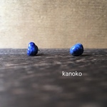 チタン 青金石の一粒ピアス は
