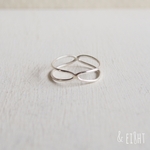 【受注制作】- Silver - Crossed Ring