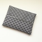 【再販】普通サイズ＊ ギンガムチェック  黒  白 シンプル 裏地つき ポケットティッシュケース