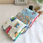 １*男の子の小さなポッケに*6重ガーゼハンカチ3set*Liberty*クルマ*乗り物*恐竜