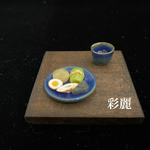 再販　ミニチュア陶器　お皿☆お湯呑みセット　おでん付