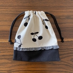 白黒さくらんぼのコップ袋☆