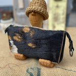 ハラコの本革でハンドメイドした長財布/大きな財布/LV-harako-black
